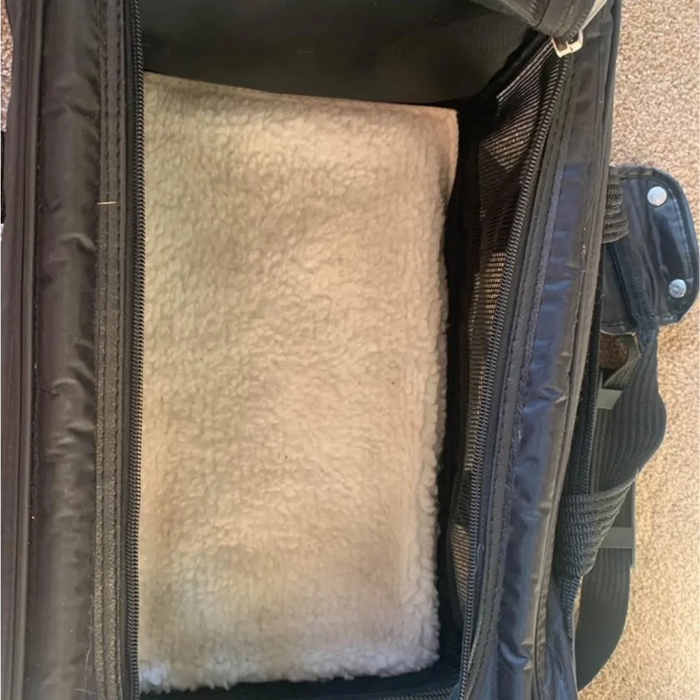 Black Dog/Cat Travel Carrier for Comfortable Journeys